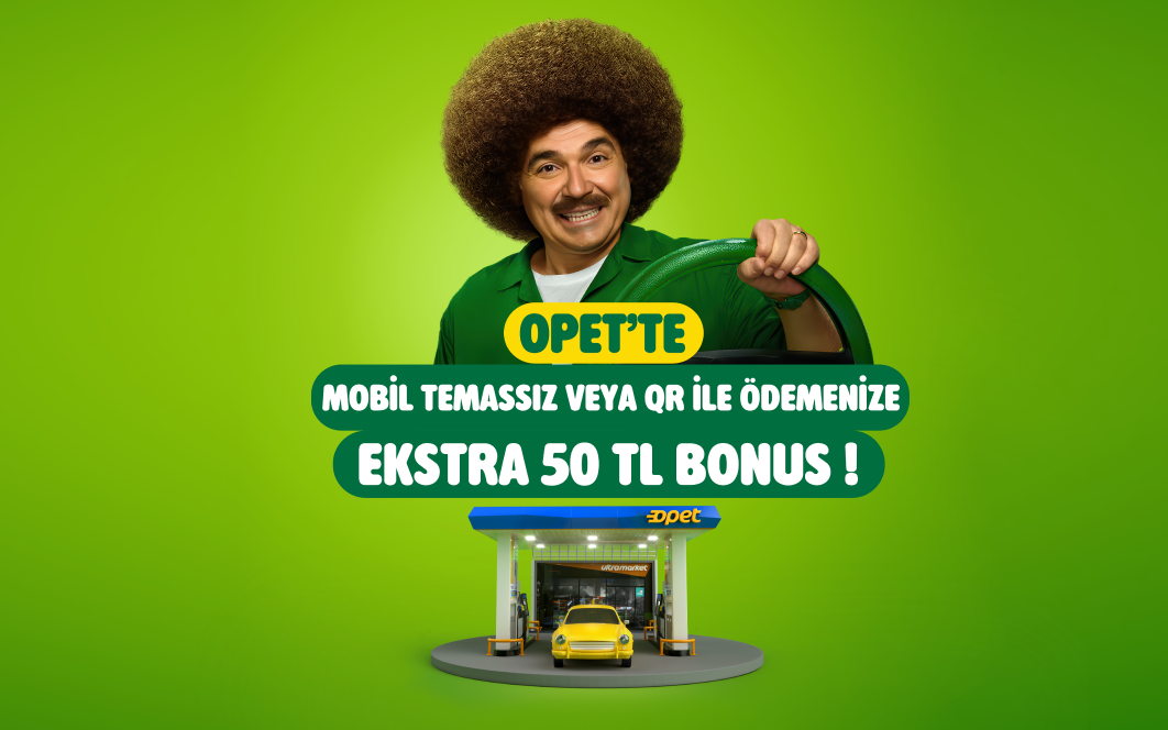 OPET’te mobil temassız veya qr ile ödemenize ekstra 50 TL bonus!