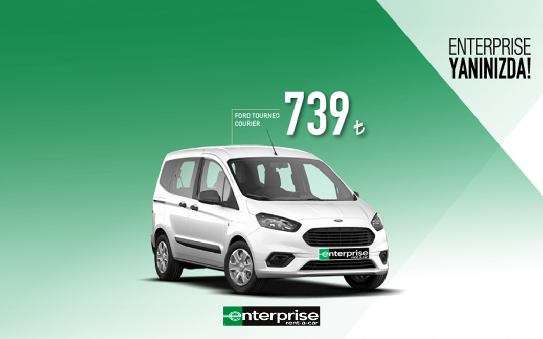 Enterprise’da Ford Courier dizel 739 TL’den kiralama fırsatı!