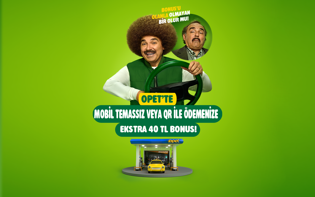 Opet’te Mobil Temassız veya QR ile ödemenize ekstra 40 TL bonus!