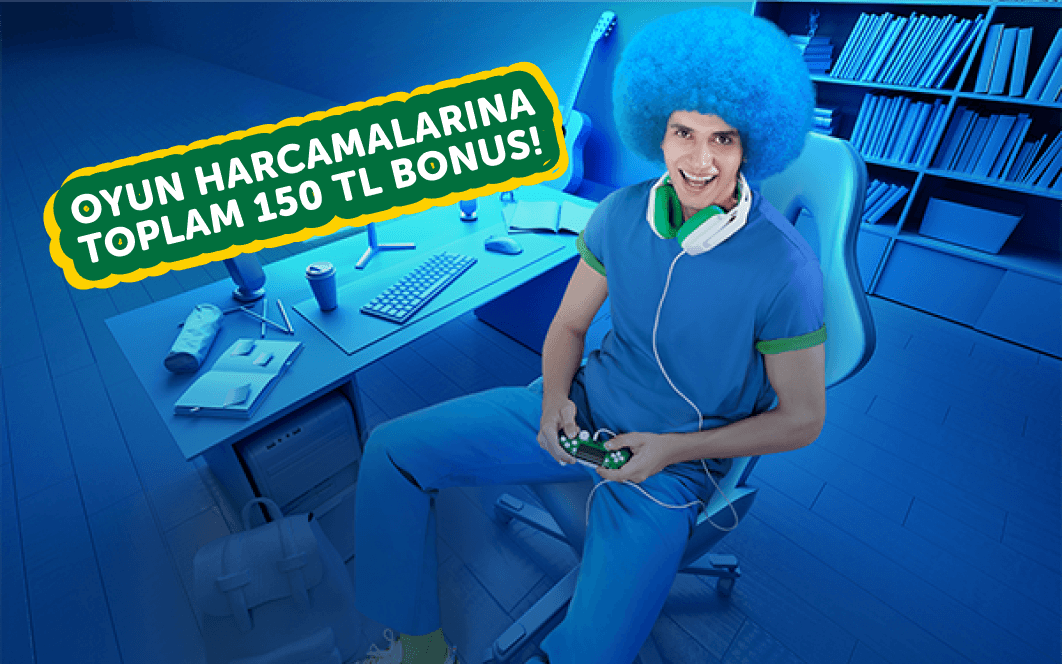 Paracard Bonus Genç'le, oyun harcamalarından toplam 150 TL bonus kazan!